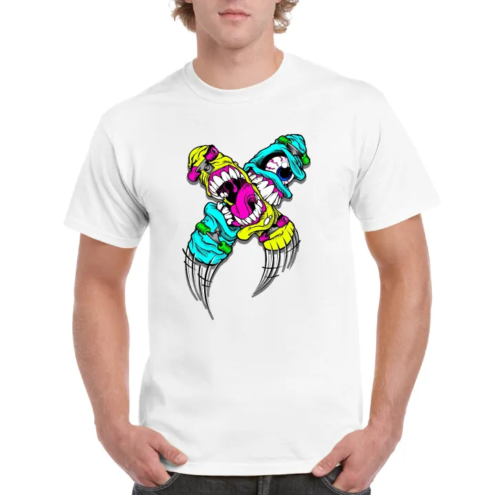 10 weisse sols T-Shirts einseitig, vollfarbiger Digitaldirektdruck / ab 10 Stück