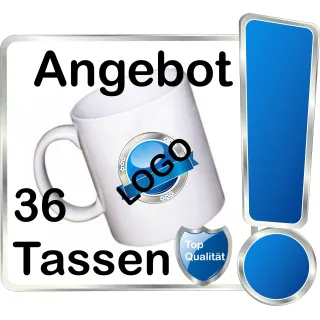 36 Kaffeebecher bedrucken