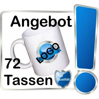 72 Kaffeebecher bedrucken