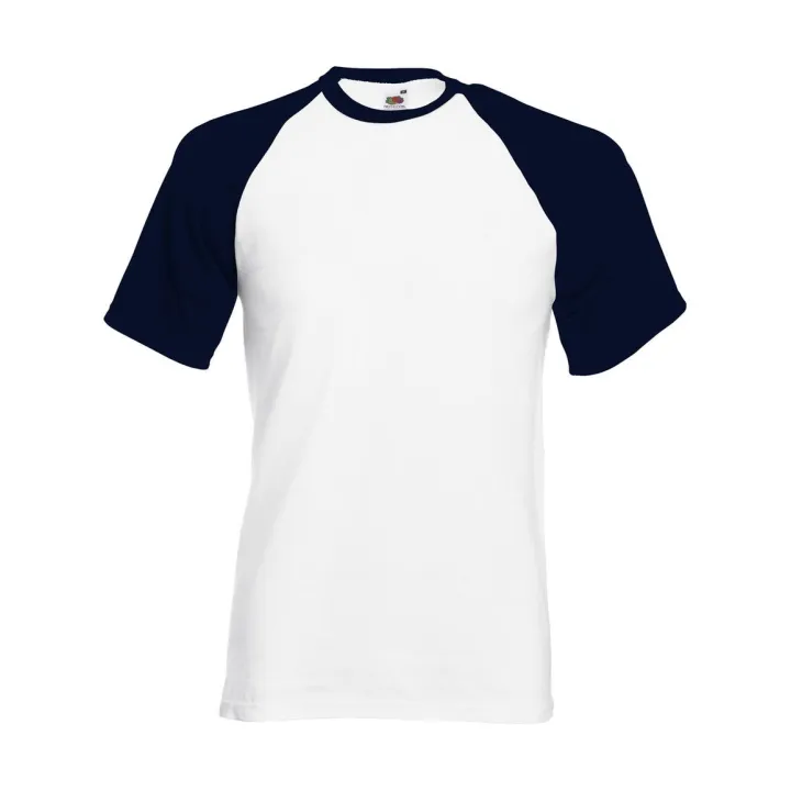 Baseball T White Black